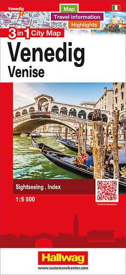 gefaltete (Land)Karte Venedig 3 in 1 City Map von 