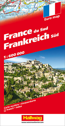 gefaltete (Land)Karte Frankreich Süd Strassenkarte 1:600 000 von 