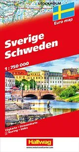 (Land)Karte Schweden Suède 1:750 000 von 