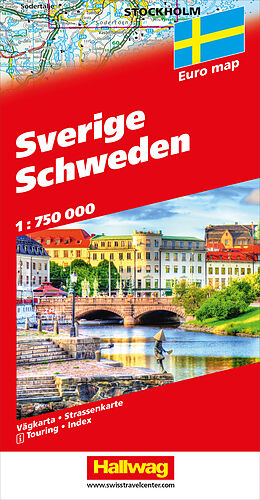 (Land)Karte Schweden Strassenkarte 1:750'000 von 