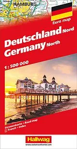 (Land)Karte Deutschland Nord 1:500 000 von 