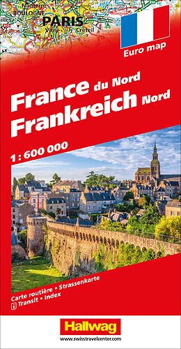 Carte (de géographie) France du Nord. Frankreich Nord 1:600 000 de 