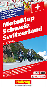 gefaltete (Land)Karte Schweiz MotoMap 1:275 000 Motorradkarte von 