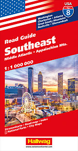 gefaltete (Land)Karte Southeast Middle Atlantic, Appalachian Mts. Nr. 08 USA Road Guide 1:1 Mio 1000000 von 