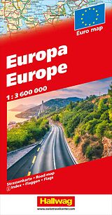 (Land)Karte Hallwag Strassenkarte Europa 1:3,6 Mio. von 