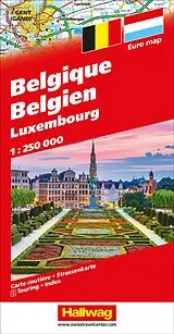 (Land)Karte Belgique Belgien Luxembourg 1:250'000 von 