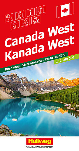 (Land)Karte Kanada (West), Strassenkarte 1:2,5Mio. von 