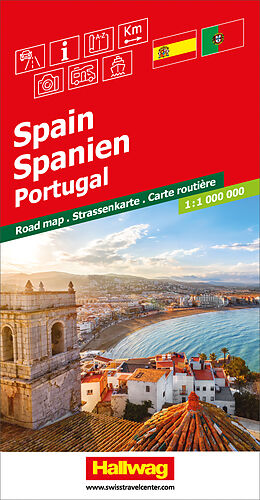 (Land)Karte Spanien / Portugal Strassenkarte 1:1 Mio. von 