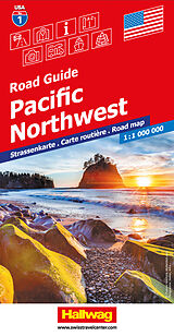 gefaltete (Land)Karte USA, Pacific Northwest, Nr. 01, Strassenkarte 1:1Mio 1000000 von 