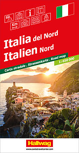(Land)Karte Italien Nord Strassenkarte 1:650 000 von 