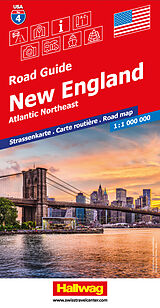 gefaltete (Land)Karte New England Strassenkarte 1:1 Mio., Road Guide Nr. 4 1000000 von 