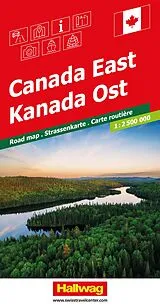 gefaltete (Land)Karte Hallwag Strassenkarte Kanada Ost 1:2,5 Mio. von 
