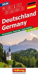 (Land)Karte Hallwag Strassenkarte Deutschland 2027 1:750.000 von 