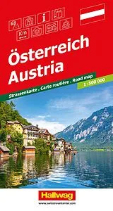 gefaltete (Land)Karte Hallwag Strassenkarte Österreich 1:500.000 von