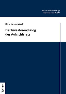 Kartonierter Einband Der Investorendialog des Aufsichtsrats von Omid Ebrahimzadeh