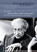 E-Book (pdf) " daß das Wort nicht verstumme." von Birte Hewera