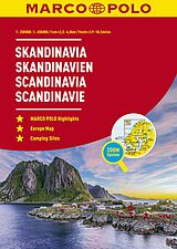 Kartonierter Einband MARCO POLO Reiseatlas Skandinavien 1:250.000 / 1:650.000 von 
