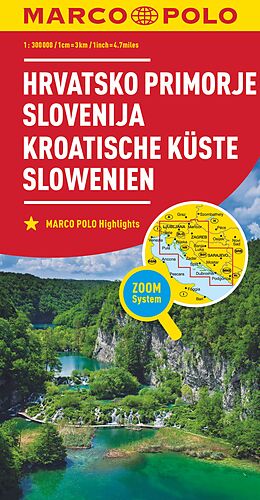 (Land)Karte MARCO POLO Regionalkarte Kroatische Küste, Slowenien 1:300.000 von 
