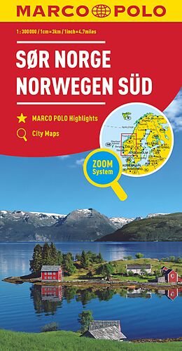 (Land)Karte MARCO POLO Länderkarte Norwegen Süd 1:325.000 von 