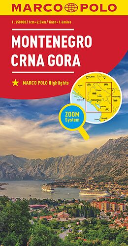 Carte (de géographie) MARCO POLO Länderkarte Montenegro 1:250.000 250000 de 