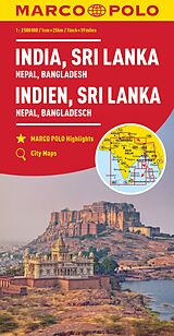 (Land)Karte MARCO POLO Kontinentalkarte Indien, Sri Lanka 1:2,5 Mio. von 