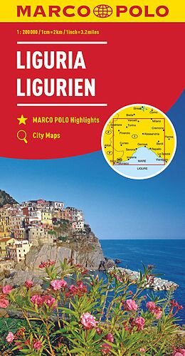 (Land)Karte MARCO POLO Regionalkarte Italien 05 Ligurien 1:200.000 von 