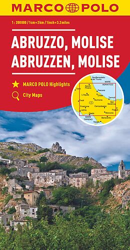 (Land)Karte MARCO POLO Regionalkarte Italien 10 Abruzzen, Molise 1:200.000 von 