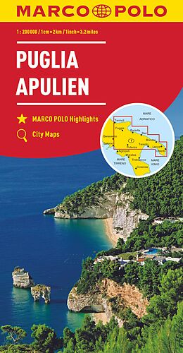 (Land)Karte MARCO POLO Regionalkarte Italien 11 Apulien 1:200.000 von 