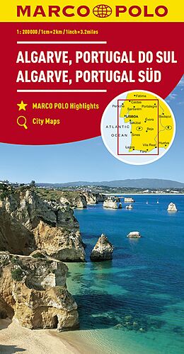 Geheftet MARCO POLO Regionalkarte Algarve, Portugal Süd 1:200.000 von Marco Polo