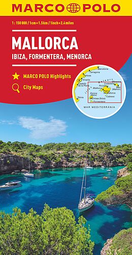 (Land)Karte MARCO POLO Regionalkarte Mallorca, Ibiza, Formentera, Menorca 1:150.000 von 
