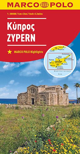 gefaltete (Land)Karte MARCO POLO Regionalkarte Zypern 1:200.000 von Marco Polo