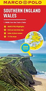 (Land)Karte Southern England and Wales Marco Polo Map von Marco Polo
