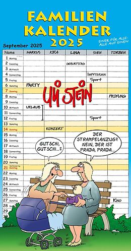 Kalender Uli Stein Familienkalender 2025: Familienplaner mit 5 Spalten von Uli Stein