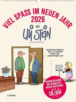 Kalender Viel Spaß im neuen Jahr 2026 mit Uli Stein by CheekYmouse: Monatsplaner mit komplett neuen Cartoons von Uli Stein