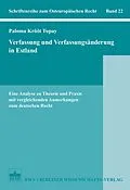 E-Book (pdf) Verfassung und Verfassungsänderung in Estland von Paloma Kroot Tupay