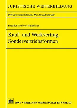 E-Book (pdf) Kauf- und Werkvertrag, Sondervertriebsformen von Friedrich Graf von Westphalen