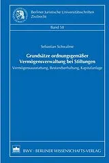 E-Book (pdf) Grundsätze ordnungsgemäßer Vermögensverwaltung bei Stiftungen von Sebastian Schwalme