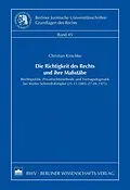 E-Book (pdf) Die Richtigkeit des Rechts und ihre Maßstäbe von Christian Kirschke