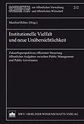 E-Book (pdf) Institutionelle Vielfalt und neue Übersichtlichkeit von Manfred Röber