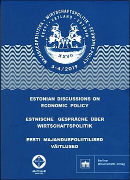 Kartonierter Einband Estnische Gespräche über Wirtschaftspolitik 34/2019 von 
