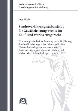 E-Book (pdf) Sonderverjährungstatbestände für Gewährleistungsrechte im Kauf- und Werkvertragsrecht von Ines Marin