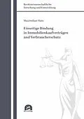 E-Book (pdf) Einseitige Bindung in Immobilienkaufverträgen und Verbraucherschutz von Maximilian Hain