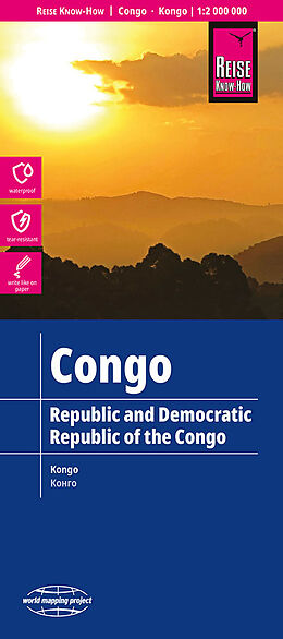 (Land)Karte Reise Know-How Landkarte Kongo / Congo (1:2.000.000) von Reise Know-How Verlag Peter Rump