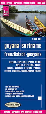 gefaltete (Land)Karte Reise Know-How Landkarte Guyana, Suriname, Französisch-Guayana (1:850.000) von 