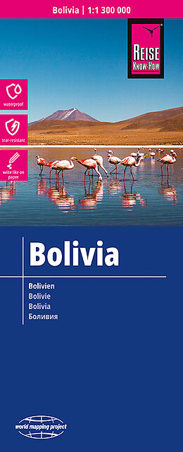 gefaltete (Land)Karte Reise Know-How Landkarte Bolivien / Bolivia (1:1.300.000) 1300000 von Reise Know-How Verlag Peter Rump