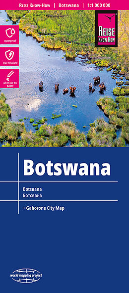 (Land)Karte Reise Know-How Botswana (1:1.000.000) von Peter Rump Verlag