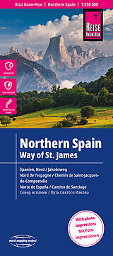 Carte (de géographie) pliée Reise Know-How Landkarte Spanien Nord mit Jakobsweg / Northern Spain and Way of St. James (1:350.000) 350000 de Peter Rump Verlag