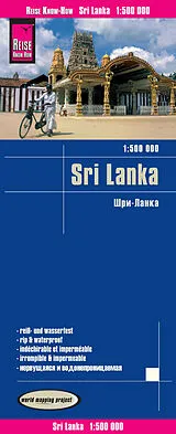 (Land)Karte Reise Know-How Landkarte Sri Lanka (1:500.000) von Peter Rump Verlag