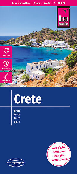 Carte (de géographie) Reise Know-How Landkarte Kreta / Crete (1:140.000) de Reise Know-How Verlag Peter Rump