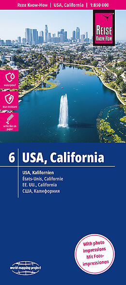 gefaltete (Land)Karte Reise Know-How Landkarte USA 06, Kalifornien (1:850.000) von Reise Know-How Verlag Peter Rump GmbH